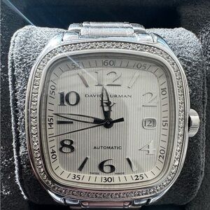 David Yurman white diamond and stainless steel Belmont watch
